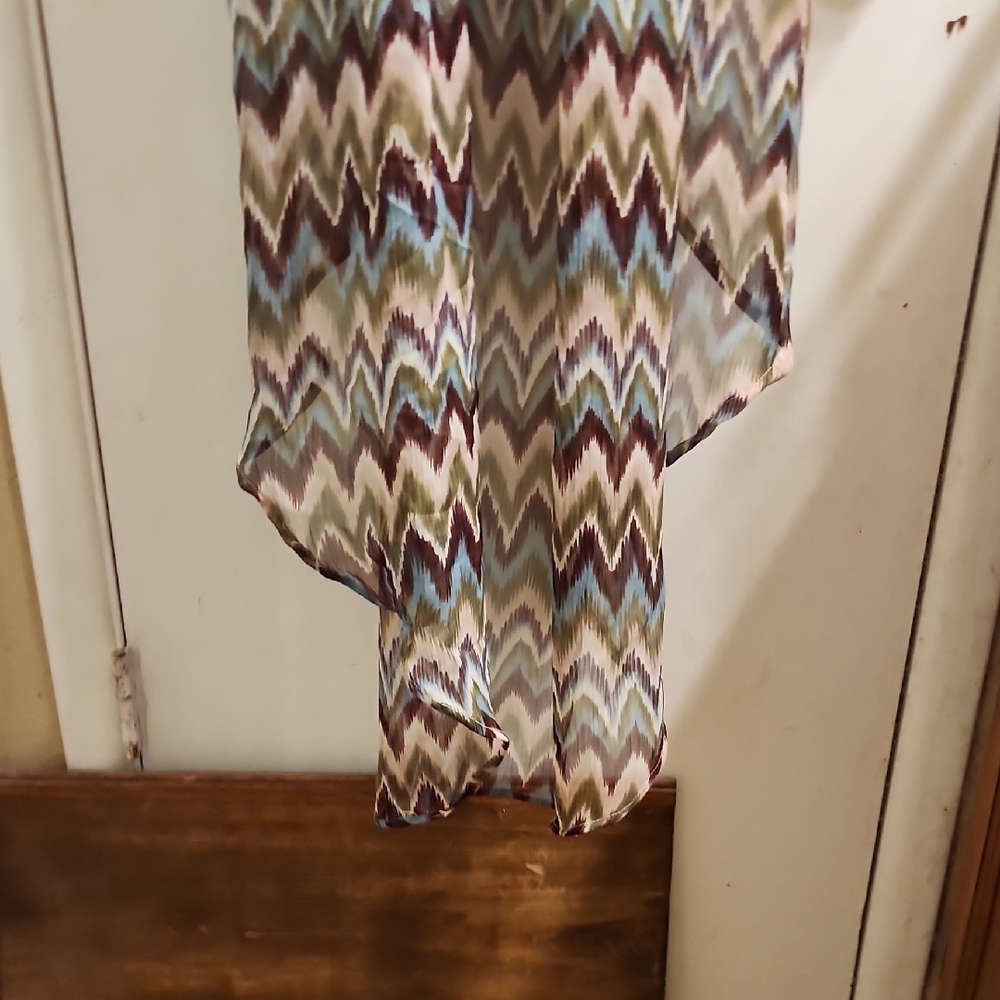 Chevron Patterned Multicolor Dress - Picture 6 of 9